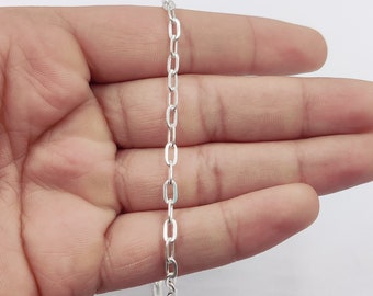 Cadena de plata, cadena de plata de ley 925, joyería hecha a mano, cadena de plata minimalista, regalo de cumpleaños para ella o él.