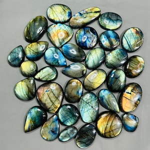 Wholesale!!! Natural Labradorite Multi Flashy Fire Gemstone Lot Mix Shape Labradorite Cabochon Handmade Polished Making For Jewelry