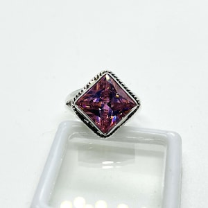 Pink Zircon Ring - Pink Tourmaline Jewelry - 925 Sterling Silver Jewelry - Boho Ring - Handmade Jewelry Gift For Her Princesses Zircon Ring