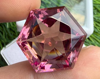 46.55 Ct Hexagon Zultanite Gemstone, AAA Faceted Loose Color Change Stone, Making For Jewelry