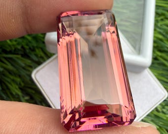 Zultanite Color Changing Rectangle Gemstone, Handmade Faceted 50Ct Stone, Making For Jewelry