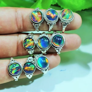 Aurora Opal Ring - Handmade Ring - 925 Sterling Silver Ring - Everyday Jewelry - Art Deco Ring - Gift For Her - Promise Ring