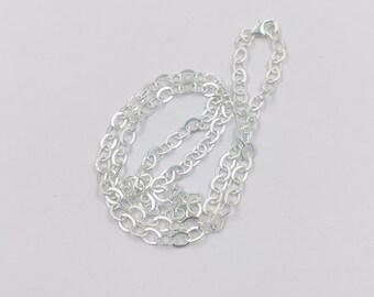 925 Sterling Silver Cable Chain, Silver Jewelry Chain, Silver Chain For Pendant Necklace, Minimalist Jewelry, Gift For Her, Gift For Him