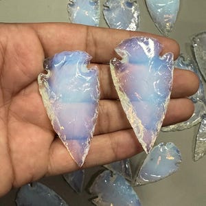WHOLESALE LOT Opalite Arrowhead | Opalite Aero Head Metaphysical Arrowhead Crescent Arrowhead | Arrowhead Shape Gemstone for Jewelry Making