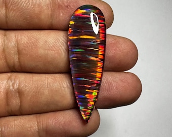 Excellent Quality Aurora Gilson Opal Cabochon, Calibrated Big Size Aurora Opal Lab Created Gemstone, Aurora Opal Crystal Doublet,