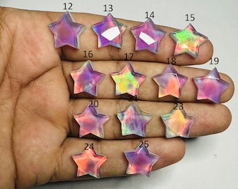 Amazing Quality Aurora Opal Star Gemstone- Aurora Opal Faceted Star- Aurora Opal Doublet- Making Jewelry- Gift For Her