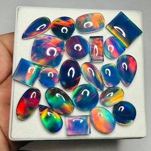 Wholesale Aurora Opal Doublet Lot- Calibrated Aurora Opal Gemstone- Mix Shape Lot- Loose Gemstone- Wholesale Gemstone