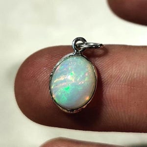 Beautiful Natural OPAL Pendant- 925 SILVER Jewelry- Boho Jewelry, Opal Cabochon Necklace, Welo Opal, Oval Pendant- Gift For Her