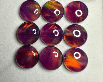 Wholesale Purple Aurora Opal Doublet Lot, Round Cabochon Gemstone