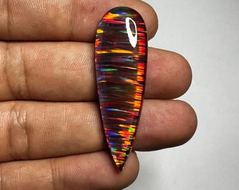 Cabochon opale Aurora di qualità straordinaria calibrato, pietra preziosa opale Aurora di grandi dimensioni, doppietto di opale Aurora per gioielli