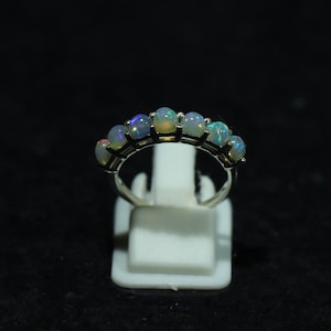 Antique Ethiopia Opal Ring - Sterling Silver Jewelry- Dainty Ring- Birthday Gift- Engagement Ring- Handmade Jewelry- Gift For Her
