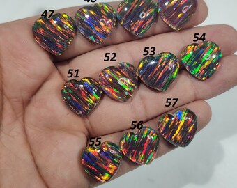 AAA+++ Quality Black Opal Cabochon- Opal Heart Shape Gemstone- Opal Doublet Gemstone- Making For Jewelry-