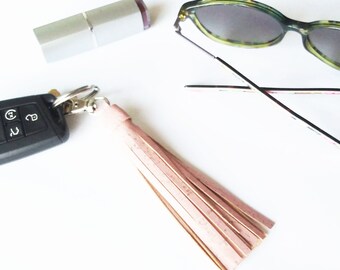 6" Cork Leather Tassel: Vegan Purse Charm, Eco-Friendly Bag Accent