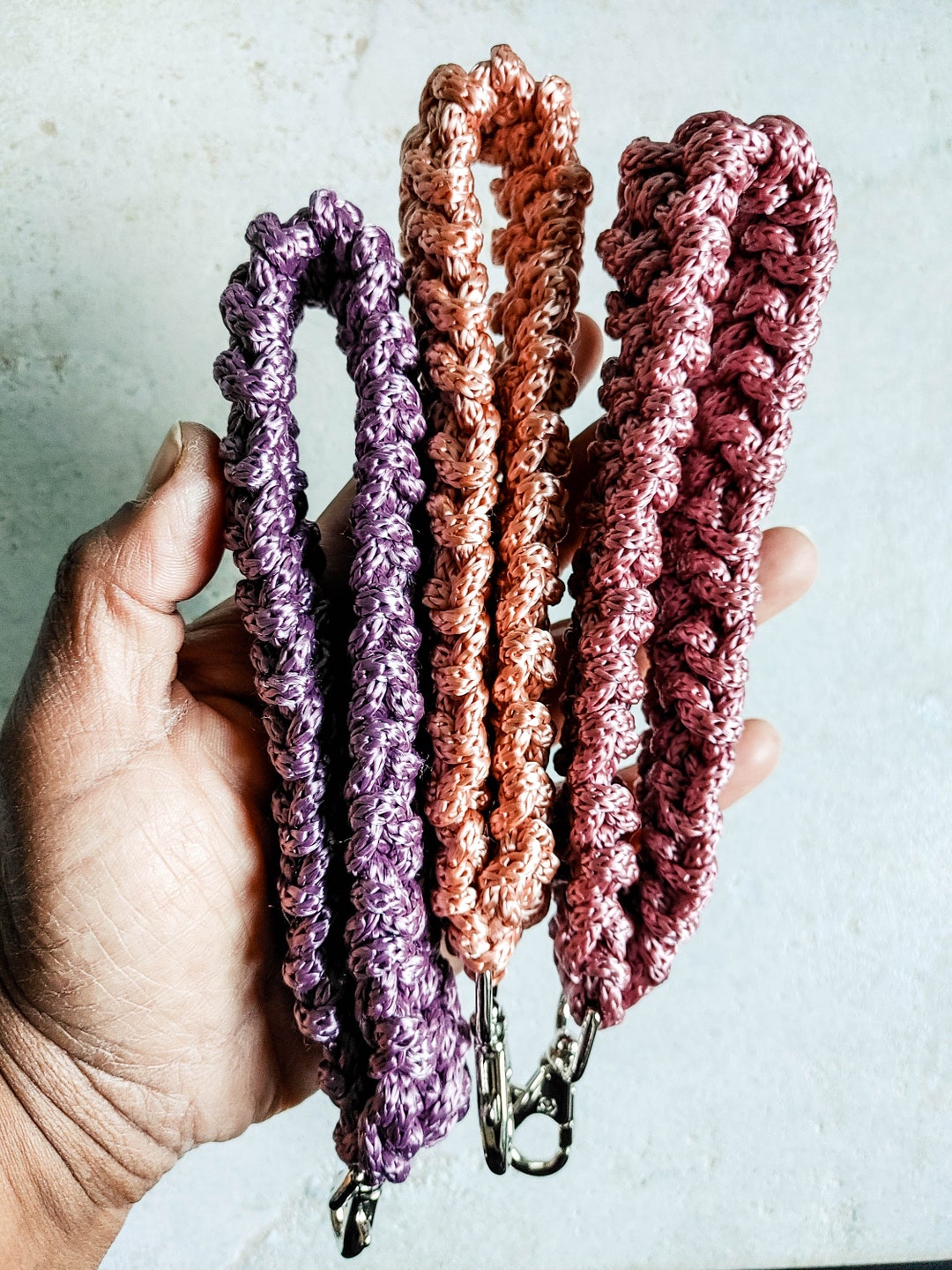 Keychain Wristlet, Hand Crocheted Keychain, Chic Keychain Gift for Her ...