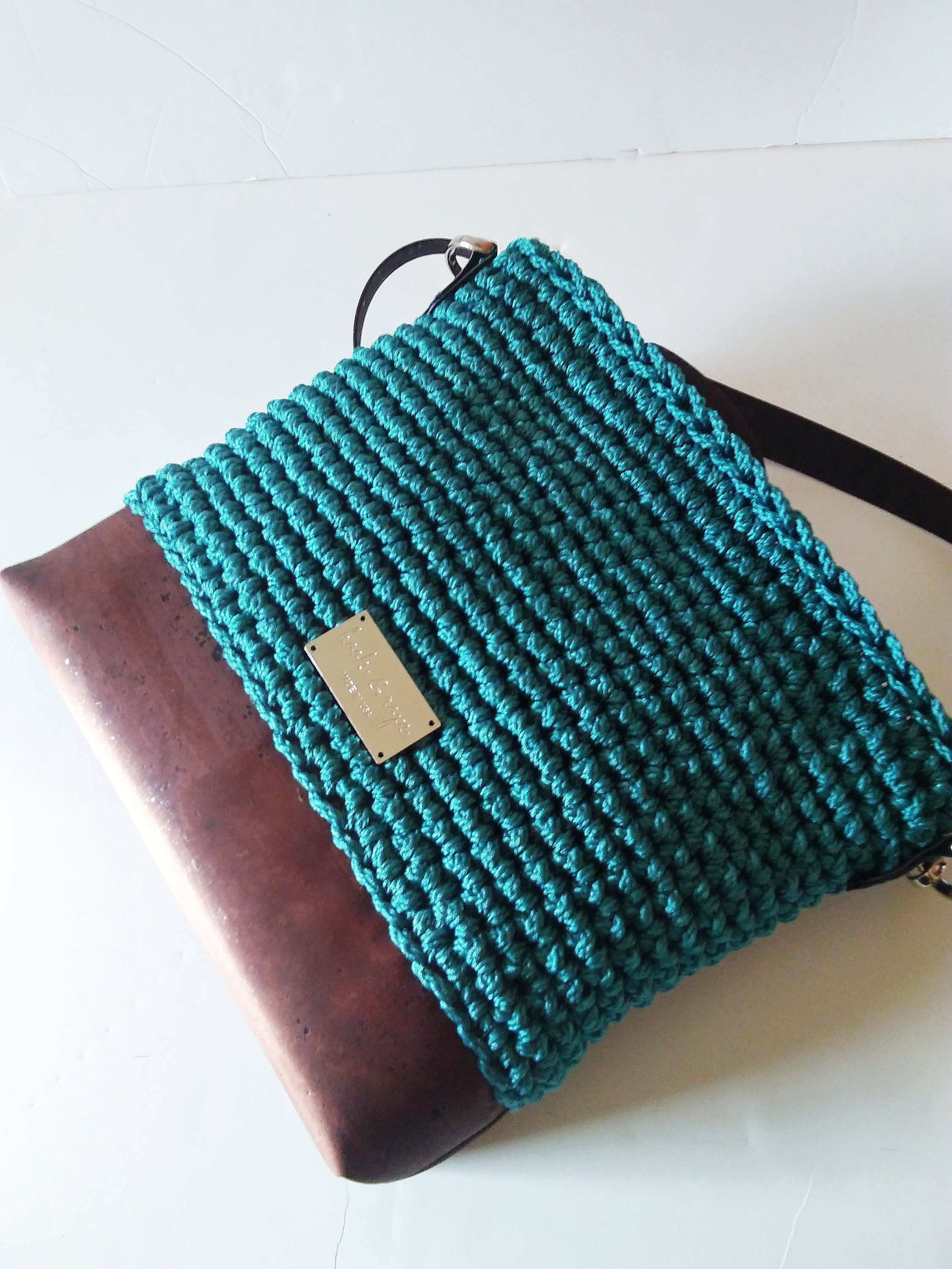 Chelsea Crossbody TEAL Blue Crochet Crossbody Bag Blue Etsy Norway