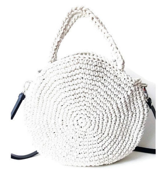 White Round Circle Shoulder Bags - Annie Jewel