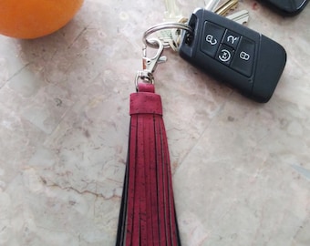 Wine Cork Leather Tassel: Vegan Purse Charm, Eco-Friendly Keychain