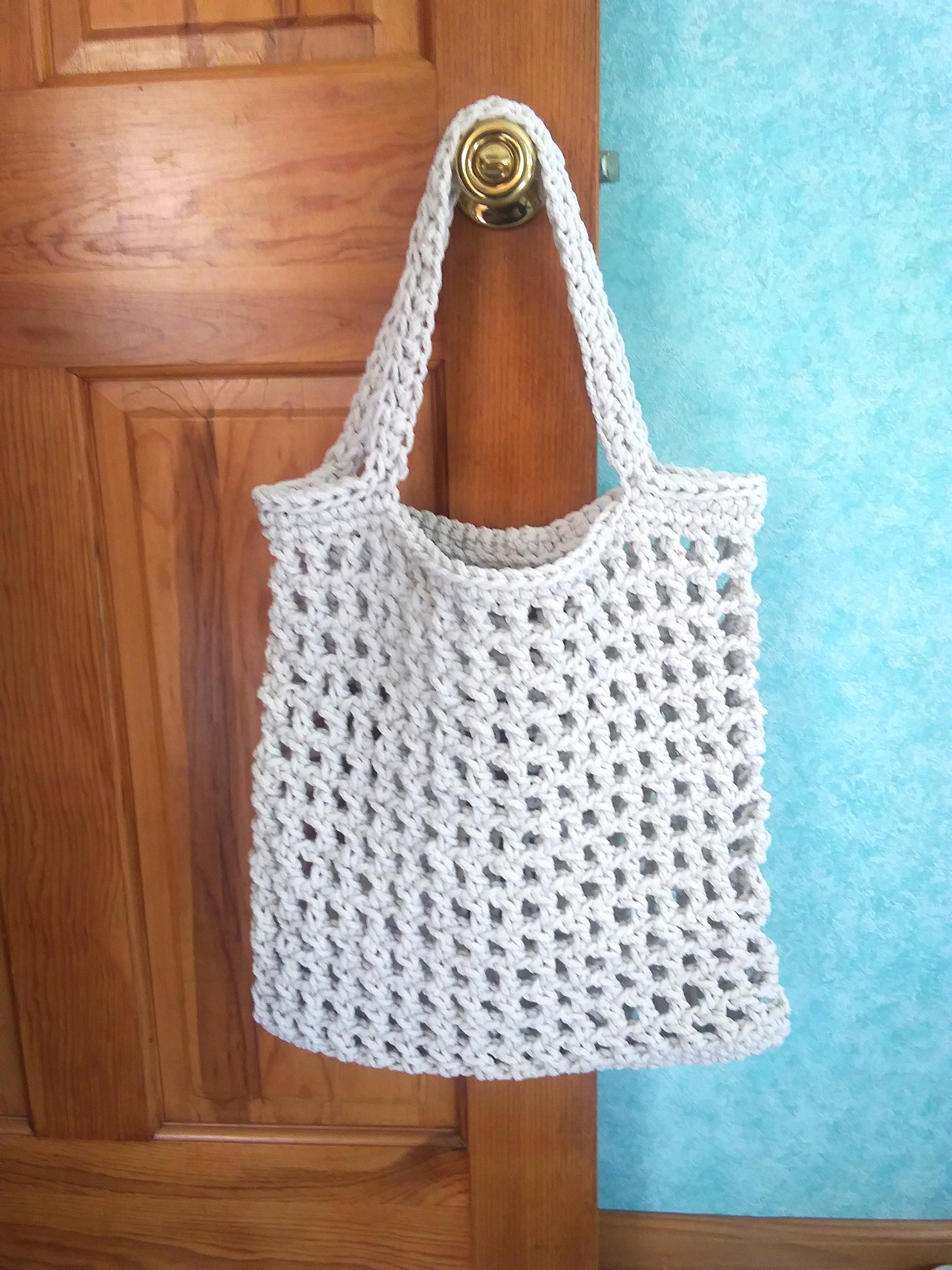 Crochet Market Tote Bag Made With Macramé Rope | Eco