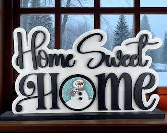 Seasonal Interchangeable Sign, Seasonal Sign, Tabletop Sign, Interchangeable Sign, Interchangeable Gnome, Gift for Her, Unique