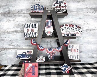 Red white blue decor