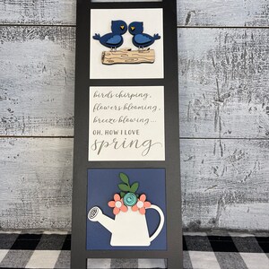 Spring Leaning Ladder Inserts, Spring decorations, Spring tiered tray, Spring Gnome, Spring Truck, Spring Flowers, Bike Decor, Mini Sign bild 7