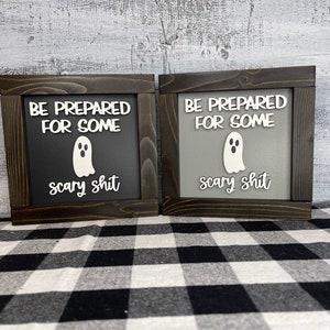 Halloween Bathroom Sign, Funny Halloween, Neutral Halloween décor, Bathroom Decor, Spooky Decor, Ghost, Restroom sign, Halloween mini,