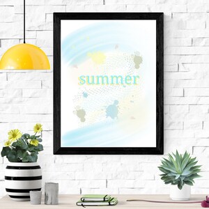 Summer Printable Wall Art, Home Decor, Wall Art Prints, Printable Quotes, Summer Season Wall Art ...