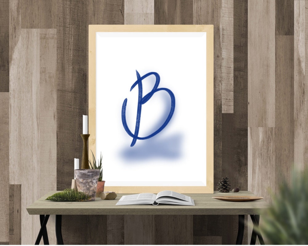 Letter B Printable Wall Art Home Decor Wall Art Prints - Etsy