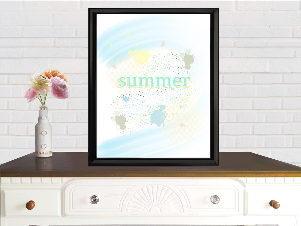 Summer Printable Wall Art, Home Decor, Wall Art Prints, Printable Quotes, Summer Season Wall Art ...