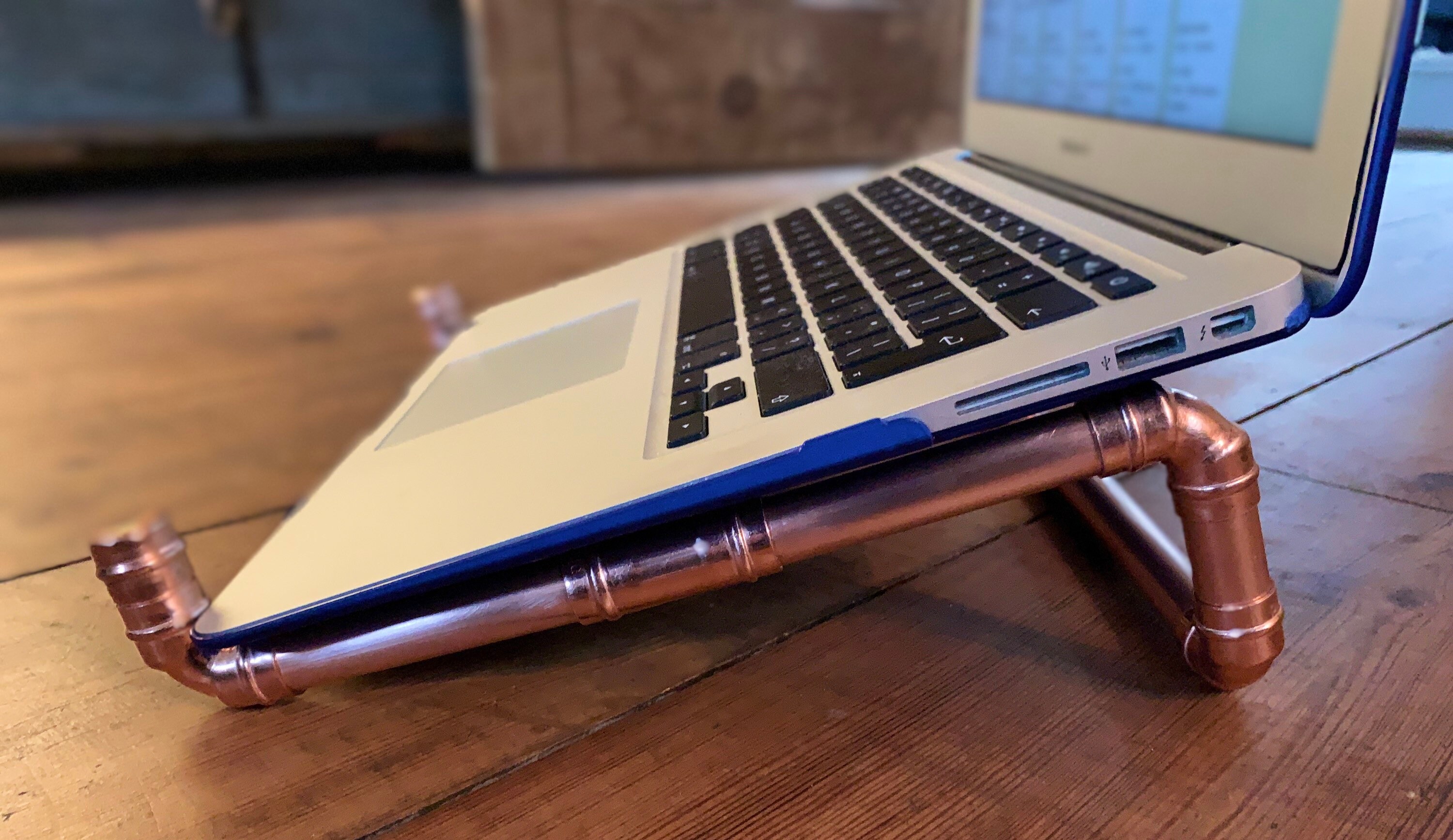 Angled Copper Pipe Laptop Stand. Type 2. Computer Stand. Etsy