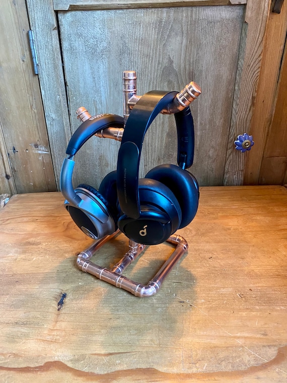 Copper Pipe Double Headphone Stand. Headphone Holder. Audio. Etsy