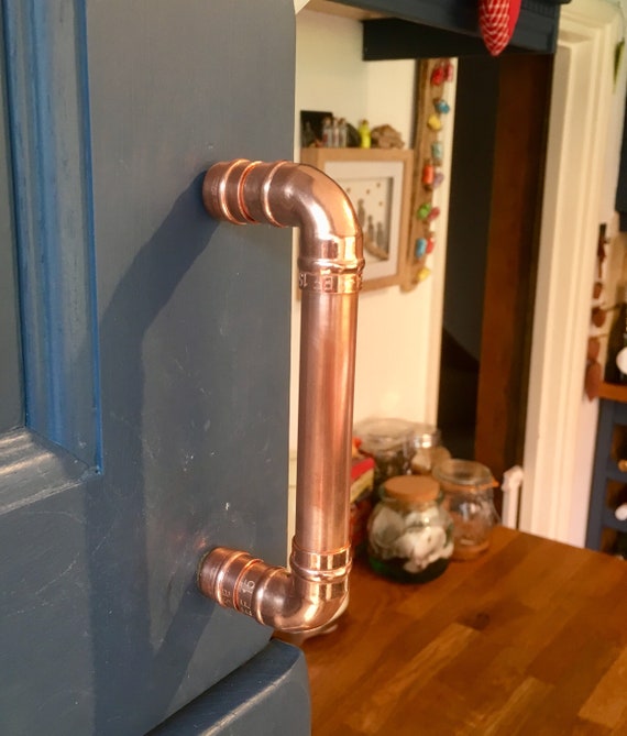 Handmade Round Copper Door Cabinet Draw Handle Etsy