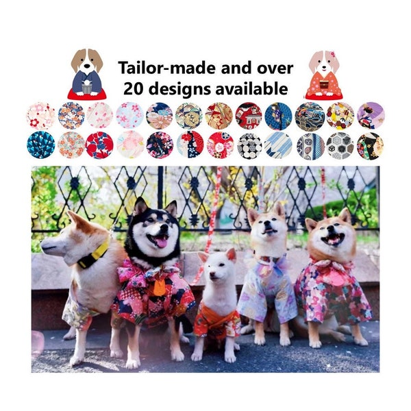Tailor Made Pet Dog Cat Japanese Kimono, Happi Coat, Halloween Japan Animate Cosplay, Japan Traditional Dress, Kasuri