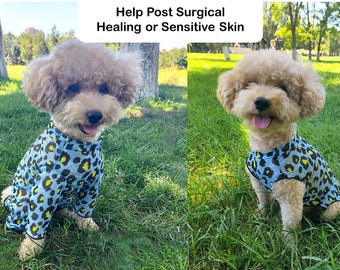 Post-Surgical Spayed Neutered Dog and Cat with Sensitive Skin, Summer 4 Legs Bodysuit, Pet UV Protector Jumpsuit Reduce Shedding Pajama