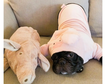 Dog Cat Pet Puppy Hoodie Pig Piggy Ikea KNORRIG Inspired Hooded Costume Pullover Pink Peppa Pig Sweatshirt