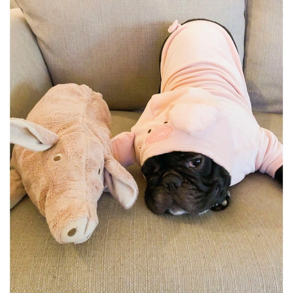 Dog Cat Pet Puppy Hoodie Pig Piggy Ikea KNORRIG Inspired Hooded Costume Pullover Pink Peppa Pig Sweatshirt