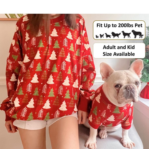 Handmade Pet and Owner Christmas Family Matching Sweaters, Tailor-Made Size Available for Kids Toddlers Baby, Holidays PJ and Pants