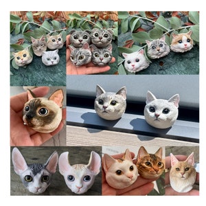 Puede incluir: Una colección de figuritas de gatos hechas a mano, cada una con características únicas y detalles realistas. Las figuritas están hechas de un material liso y blanco y están pintadas en varios colores, incluyendo blanco, gris, marrón y negro. Las figuritas son todas de diferentes razas de gatos, incluyendo siamés, atigrado y calico.