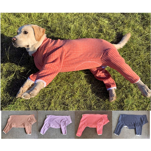 Big Dog Recovery Long Sleeve Pajamas Full Body Cover Suit Abdominal Wound Protector Bodysuit Medical Surgical Onsie