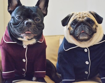 Dog Cat Apparel Velvet Button Luxury PJ Pajamas Sleepwear Button