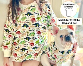 Dinosaurs Matching Pet Owner Set for Pets Cat Small Big Dog Parent Dino T Rex Roar Twinning Sweatshirt Sweater