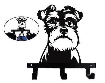 Schnauzer Design Hook, Metal Wall Hook, Dog Design Shaped Portrait Wall Mount, Small Decorative Hook for Towel Leash Keys