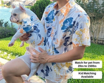 dog and human matching hawaiian shirts
