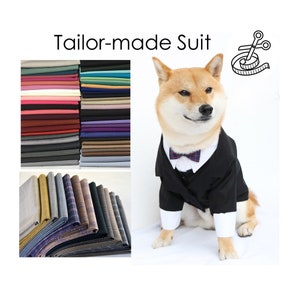 Tailor Made Dog Cat Pet Mafia Theme Formal Suit Jacket Vest Western Coat Tuxedo for Wedding Banquet Gentleman Bridegroom