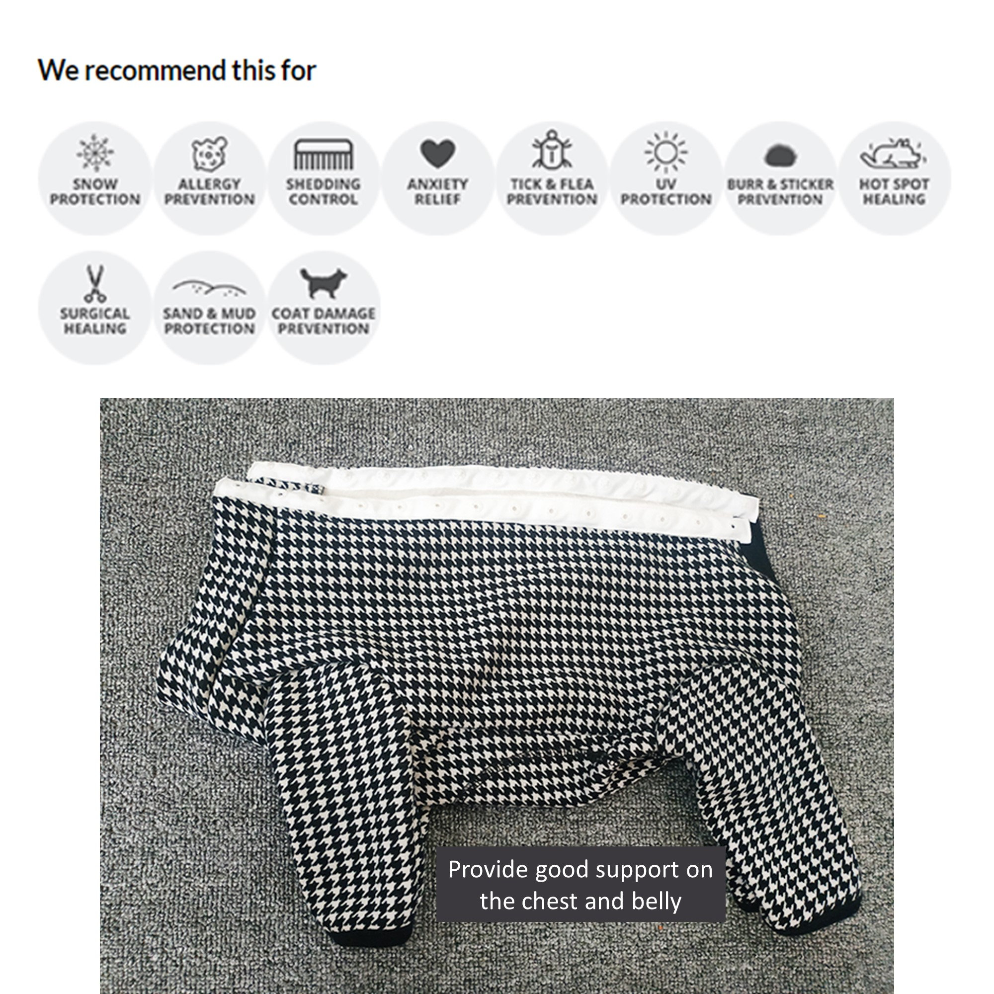 Parderry Dog Onesie After Surgery Recovery Suit For Small Miedium Large Female Male Neuter Dogs Pet Surgical Anxiety Body Suits Claming Pajamas