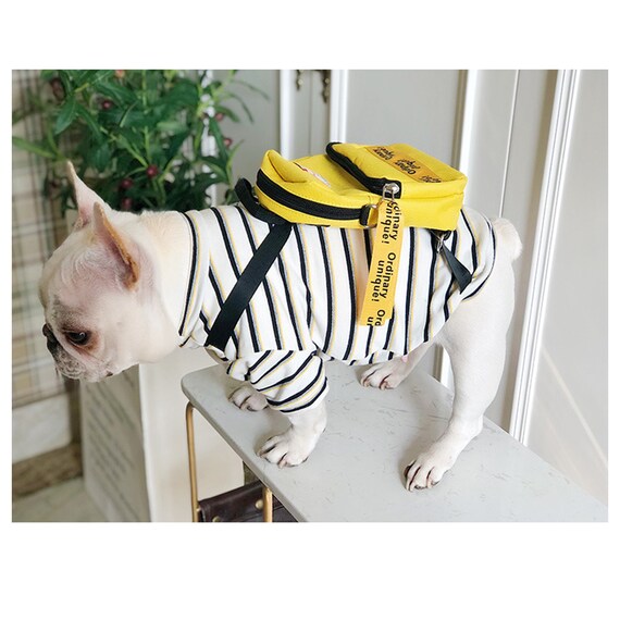 off white dog backpack