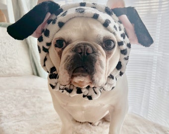Halloween Costume Dog Cat Pet, Cute Dalmatian Headband, Black and