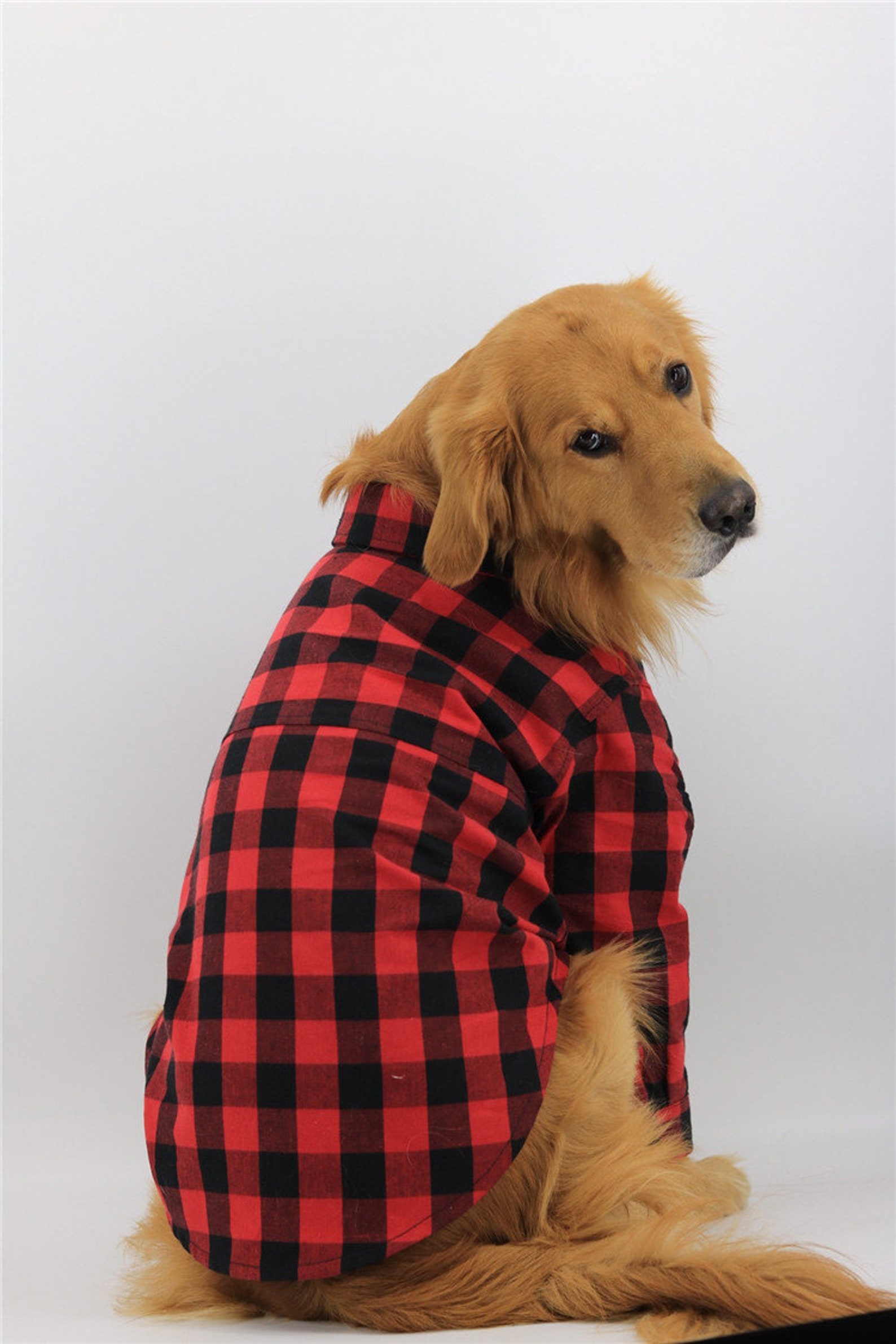 Big Dog Apparel Red Plaid Shirt Long Sleeve Classic flannel Etsy