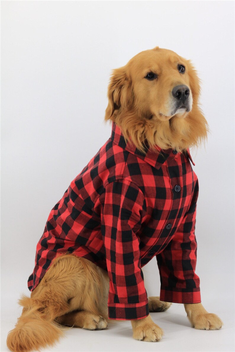 Big Dog Apparel Red Plaid Shirt Long Sleeve Classic flannel Etsy