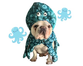 Pet Dog Cat Octopus Funny Costume Mascot, Halloween Costume, Cosplay Party, Photo Idea